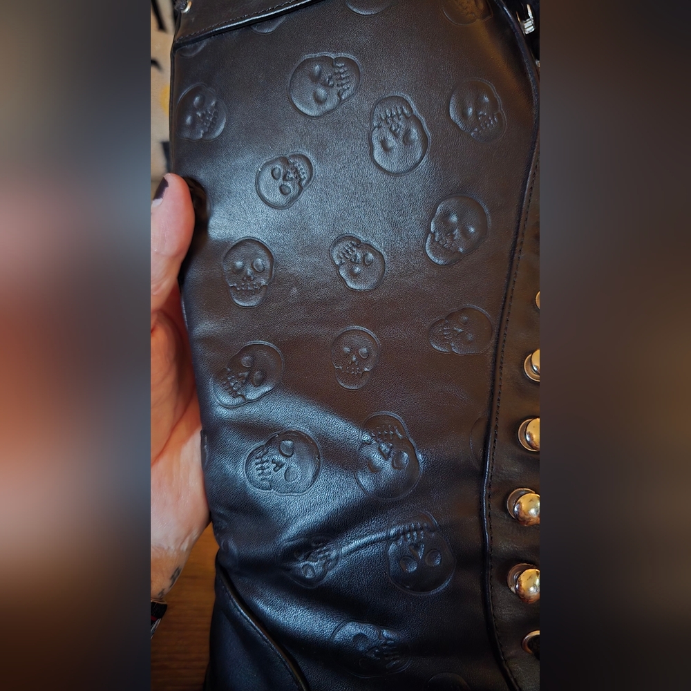 Demonia Black Lace Up Platform Boots - image 3